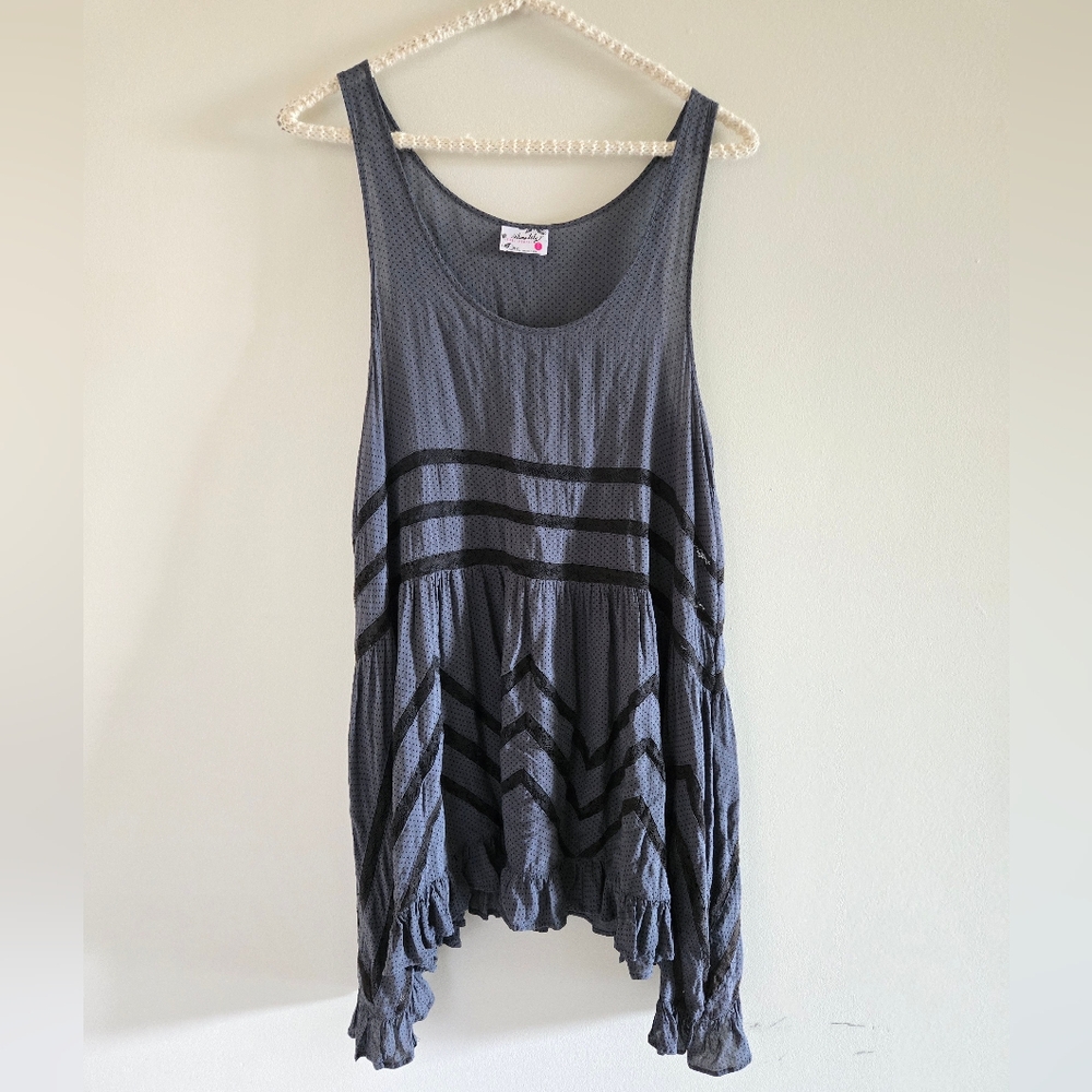 Gray and Black Patterned Dress